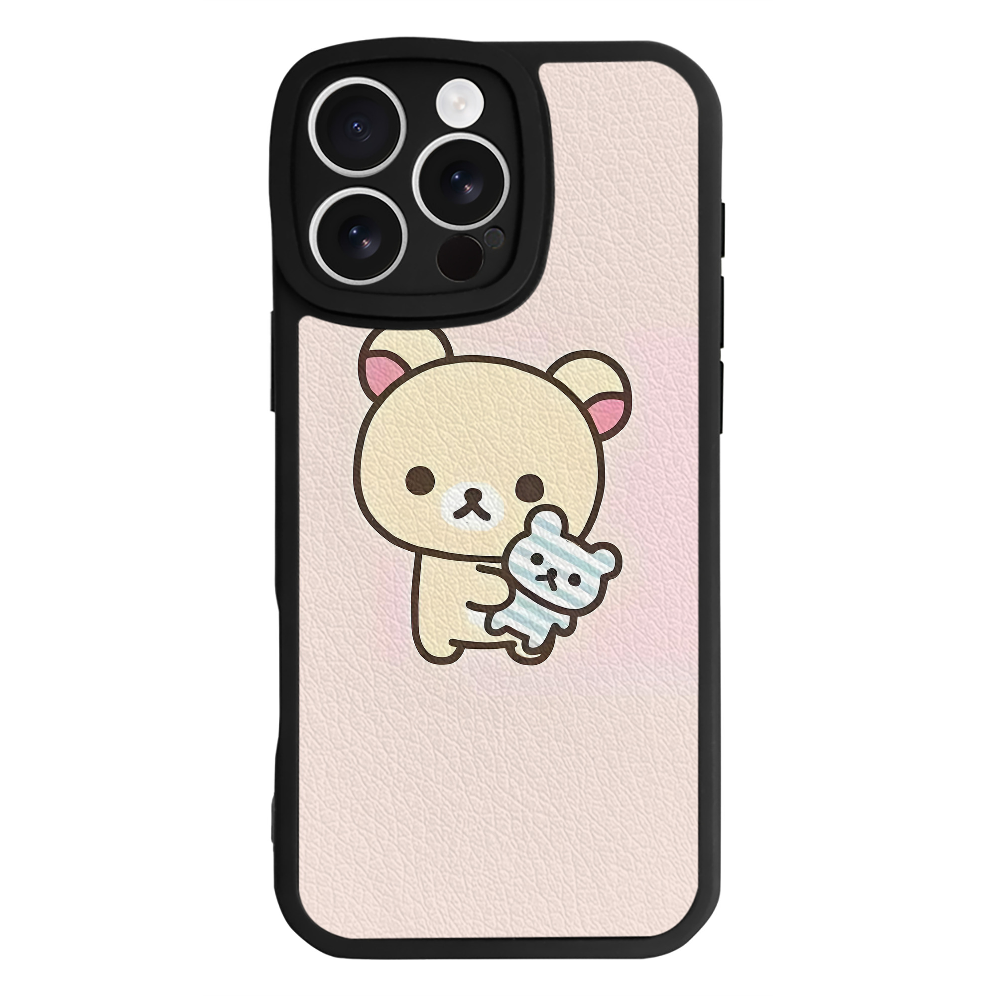 （画像用） リラックマ リラックマ キイロイトリ Rilakkuma Korilakkuma Kiiroitori 【iPhone 16シリーズ対応】シリコンスマホケース（レザー調） 材質：シリコン